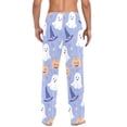 thumbnail image 4 of FORMRS Mens Pajama Pants with Pockets Sleepwear Lounge Bottoms Sizes S-2XL, Blue Halloween, 4 of 7