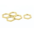 thumbnail image 1 of Unique Bargains 3/8BSP Female Thread Brass Pipe Fitting Hex Lock Nut 5pcs, 1 of 1