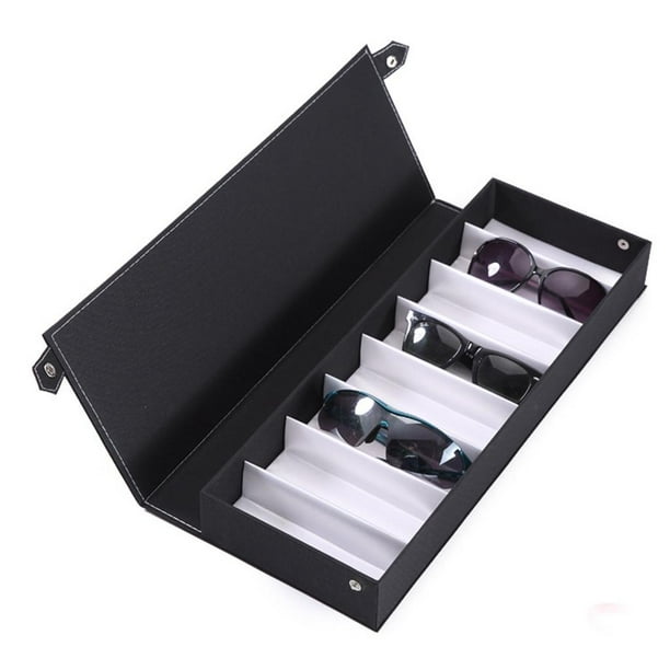Estuche de almacenamiento de gafas de cumpleaños / Negro / / Caja de exhibición de 8 rejillas / Bandeja de gafas para gafas Gafas de terre Salvador Estuche de almacenamiento de anteojos