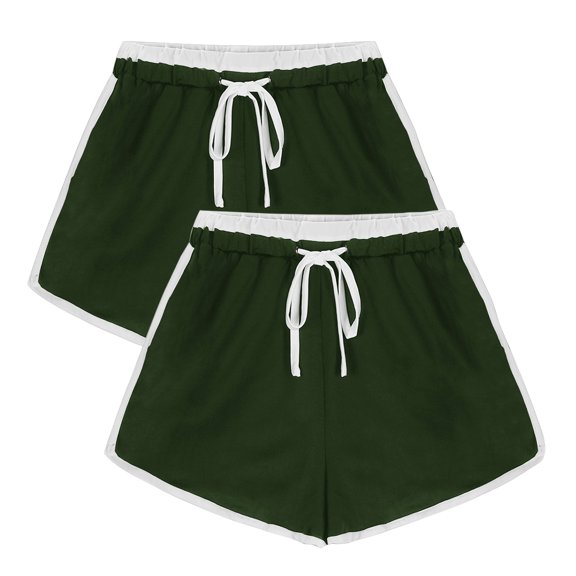 REALiKUN 2 Pack Women Cotton Running Athletic Shorts Gym Yoga Summer Active Dance Shorts Pants