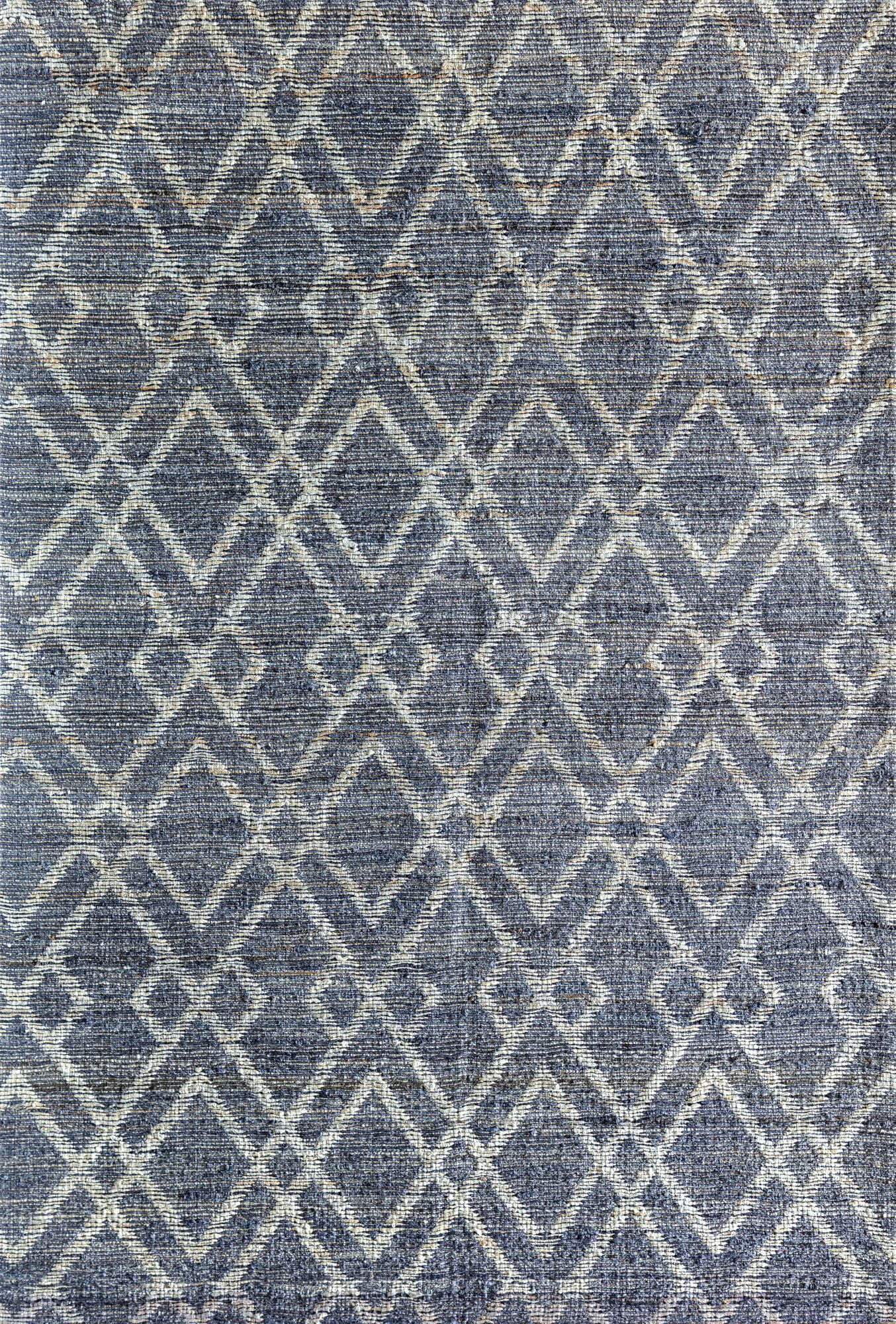 Rugs America GN10A Waves Diamond/Trellis Modern Navy Area Rug, 8'0"x10'0"