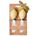 thumbnail image 2 of Cook with Color Cheese Spreader Knife, Stainless Steel Butter and Jam Blade with Figural Fruit Handle, Lemon, 2 of 5