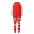 thumbnail image 4 of Family Matching Christmas Pajamas Set Letter Reindeer Snowflake Print Holiday Pajamas Sleepwear, 4 of 8