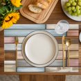 thumbnail image 4 of Brown Pink Vintage Placemats Set of 4, Retro Farmhouse Elegant Pastoral Placemats for Dining Table, Place Mats for Kitchen Tabletop, Waterproof Wipeable Dining Table Mats Set, 4 of 9