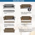 thumbnail image 5 of Sanmadrola Sofa Cover Slipcover Couch Cover Set for 3 Seat Sofa Super Stretch Universal Slip Cover Furniture Protector 4 Pieces, 5 of 7
