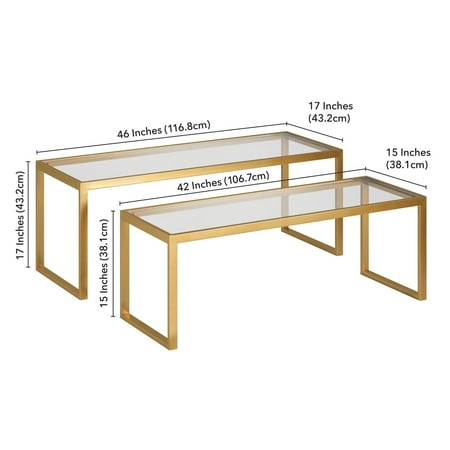Camden&Wells - Rocco Nesting Coffee Table Set - Blackened Bronze