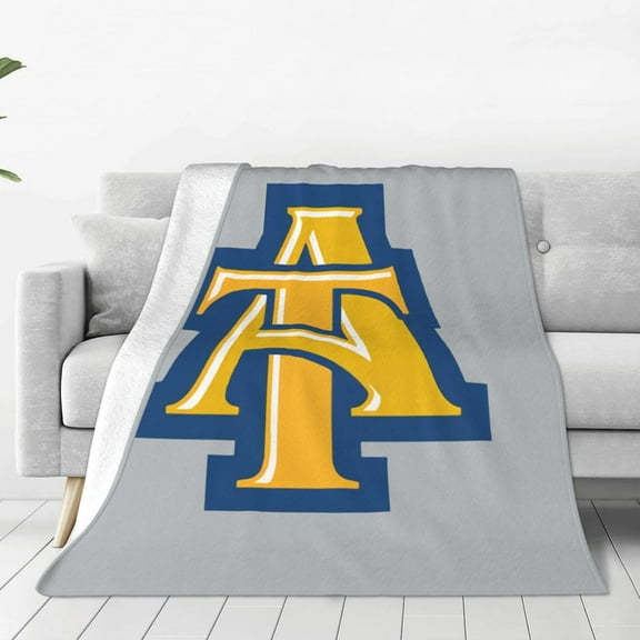 North Carolina A&T Aggies Blanket Large Luxury Fleece Soft Anti-Static Anti-Pilling Flannel Bed Blanket
