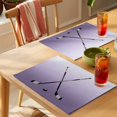 thumbnail image 4 of Purple Ombre Placemats Set of 8 Black Hockey Sticks Minimalist Style Place Mats Indoor Wipeable Table Mats Washable Cloth Dining Table Placemats for Kitchen Holiday Party Home Decor 13x19 Inch, 4 of 9
