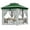 Green + beige, variant on Pop up Gazebo, Hexagonal Outdoor Canopy Shelter, Adjustable Height, Instant Patio Gazebo Sun Shade Canopy Tent with Mesh Netting for Lawn, Garden, Backyard & Deck
