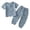 Light Blue, variant on Bigetiay Boys Summer Short Sleeve Outfit Lightweight Casual Two Piece Ensemble for Toddler Kids, Size 18-24 Months