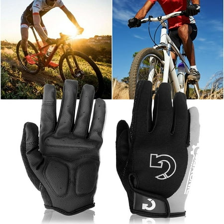 Cycling Mountain Bicycle Full Finger Biking Gel Pad Outdoor Sports (Best Downhill Mountain Bike Gloves)