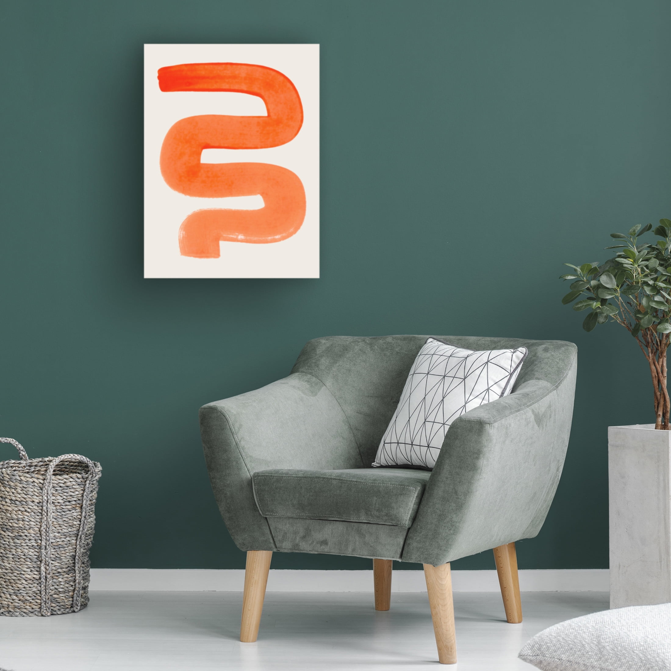 Trademark Fine Art Ejaaz Haniff Orange Wiggle Canvas Wall Art