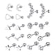 thumbnail image 1 of de 18 piezas de aretes de , joyería de plata, barra de material acero inoxidable, de de moda, de oreja plana para hombres y, 1 of 7