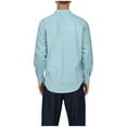 thumbnail image 4 of Men's Long Sleeve Dress Shirts Cotton Linen Business Casual Button Down Shirts Light Blue M, 4 of 6