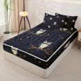 thumbnail image 2 of Homewish Jungle Animals Owl Zipper Twin Comforter Sets with Fitted Sheet and 2 Pillowcases,Galaxy Starry Night Zipper Bedding Set For Boys Kids,Reversible,4 Pieces, 2 of 7