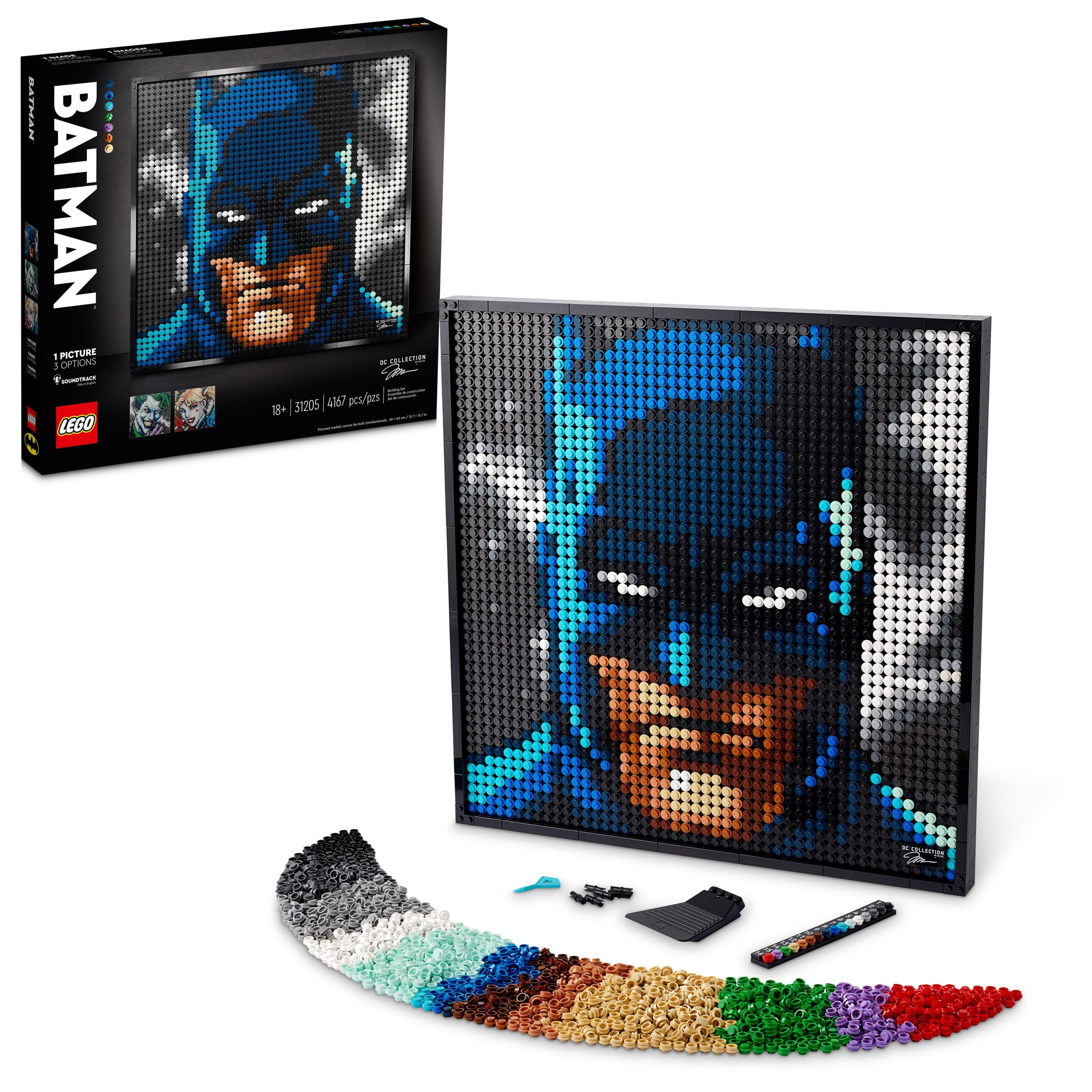 LEGO Art Jim Lee Batman Collection 31205 Canvas Wall Decor with The Joker  or Harley Quinn, Crafts Xmas Gift Idea for Him, Her, Men, Women, DIY Poster,  Big Set for Adults, -
