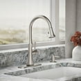 thumbnail image 2 of Kohler R28706-SD-VS Kaori Single Handle Kitchen Faucet with Pull Down Sprayer and Soap Dispenser, Vibrant Stainless, 2 of 9
