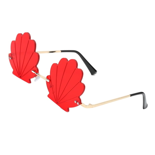 Lovely Shell Gafas de sol sin montura para mujer Regalo Fiesta al aire libre rojo Yuyangstore Gafas de sol