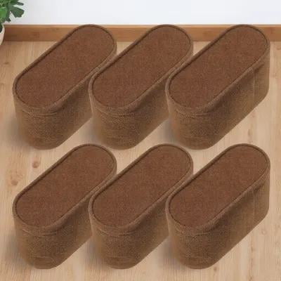 KALLORY Velvet Watch Pillow for Jewelry and Watch Display, Set of 6 Coffee