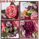 thumbnail image 4 of 2 piezas de flores artificiales de peonía, ramo de rosas falsas, arreglo floral para centro de mesa, decoración de boda y fiesta para el hogar, púrpura y rosa, 4 of 4