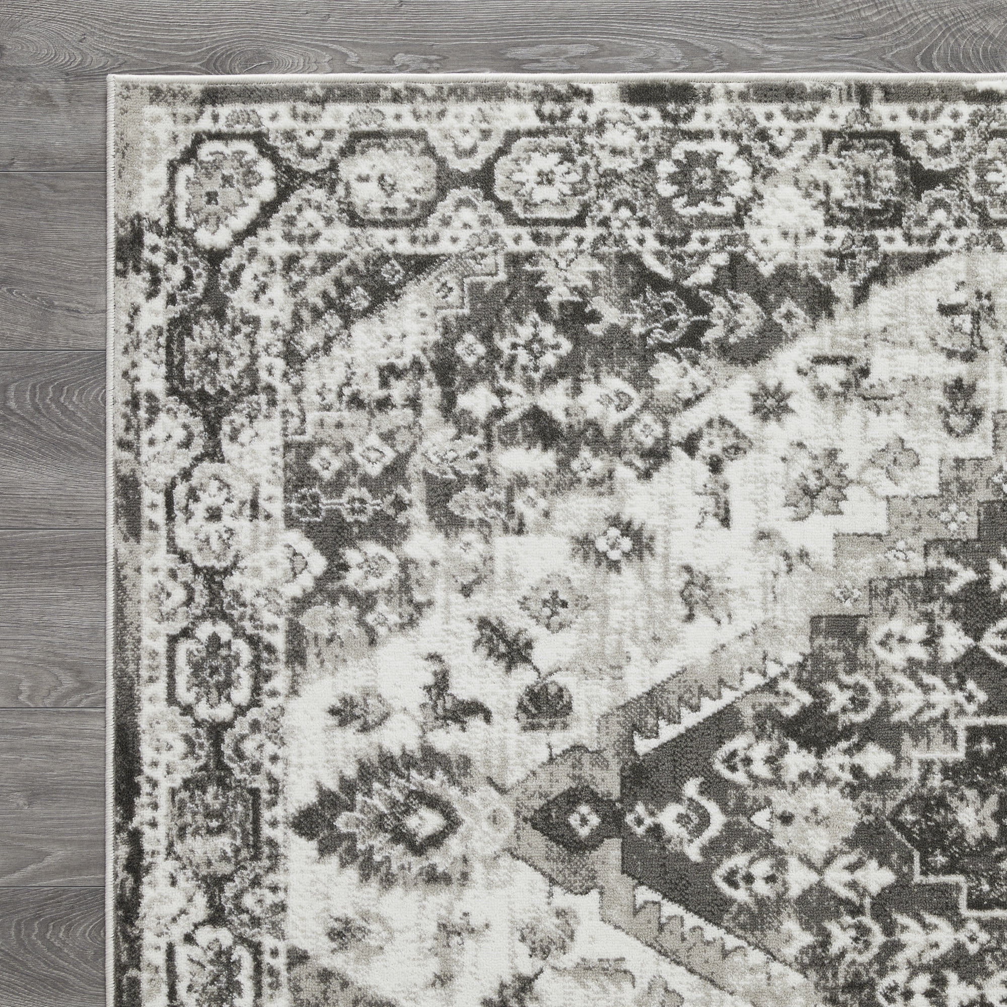 Loomaknoti Rhane Adleigh 4' x 6' Gray Oriental Indoor Area Rug