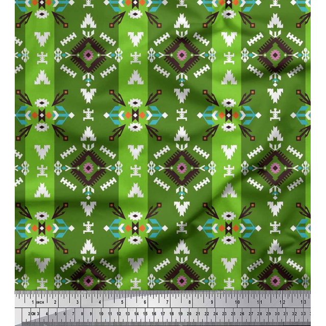 Soimoi Rayon Fabric Ikat Southwestern Fabric Prints By Yard 42 Inch Wide