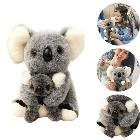 Mum and Baby Koala Plush Toy Stuffed Animal - Koala Bear Stuffed Plush Animal, Mum Hold Little Koala Plush Toy, Soft Stuffed Animal Doll, 11.8 Inches and 5 Inches, Graduation, Baby Shower Gift