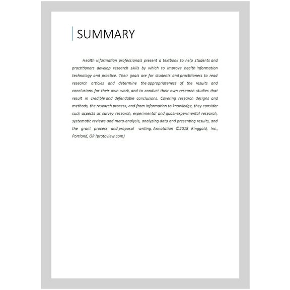 Health Informatics Research Methods: Principles and Practice