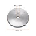 thumbnail image 3 of Unique Bargains Straight Spur Gear 12mm Inner Aperture 76T 1 Module 45# Steel Motor Gear, 3 of 4
