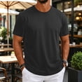 thumbnail image 2 of Mens Shirts Ultra Soft Plain Tshirts for Men Crew Neck Casual Basic Tee Shirt Undershirt Black M, 2 of 8