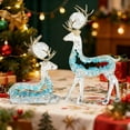 thumbnail image 5 of Clear Acrylic Christmas Reindeer Figurine 11 Inch, Glass-Look 3D Deer Family Set for Holiday Table, Shelf Decor and Seasonal Home Gifts, 5 of 6