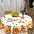 thumbnail image 3 of Fall Tablecloth Round 60 Inch Buffalo Plaid Autumn Harvest Pumpkin Tablecloths Thanksgiving Maple Leaves Decoration Outdoor Table Cloth for Dining Kitchen Holiday Party Picnic Home Decor, 3 of 6