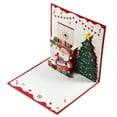 thumbnail image 7 of Christmas Greeting Card with Envelope Writing Card Cute 3D Christmas Tree Santa Claus Blessing Cards Folding Holiday Party Invitations Card New Year Gift Party Favor, 7 of 7