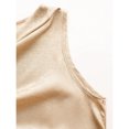 thumbnail image 5 of Elegant Gold Cowl Neck Sleeveless Midi Dress For Women Party Evening Wear, 5 of 8