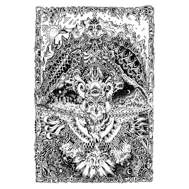 Stray Pysch Line Art Tapestry Wall Art Huge Poster 60x90 Inches Beach Sheet Walmart Com Walmart Com