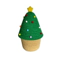 thumbnail image 3 of Wodellrrea Christmas Tree Storage Basket, Holiday Storage Bin, Knitted Organizer Basket with Yellow Star, Festive Open-Top Container for Wrapped Candy, Gifts, Desktop, Shelf and Home Decor, 3 of 5