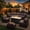 Gray+45"Black, variant on 7-Piece Rattan Patio Furniture Set with 30" Gas Fire Pit Table, Conversation Sofa Set & 50,000 BTU Outdoor Heater with Lava Rocks, Gray&Black
