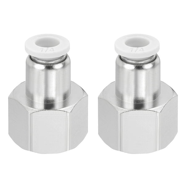 Accesorios de Conexión Rápida Uxcell, Conexiones de Tubo de Aire Rectas de Rosca Hembra Blancas 3/8" x 1/4"