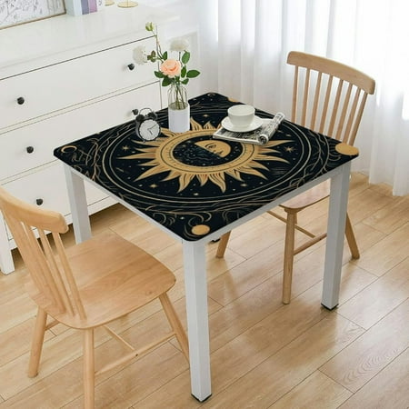 

ONETECH Tarot Tablecloth Moon Tablecloth Waterproof Table Cloth for Dining Room 40*40