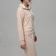 thumbnail image 3 of Conjunto de sudadera con media cremallera y pantalón de pierna ancha para mujer Cómodo traje de chándal de color sólido, 3 of 7