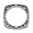 thumbnail image 2 of 925 Sterling Silver Black Plate Square Stackable Ring, 2 of 7
