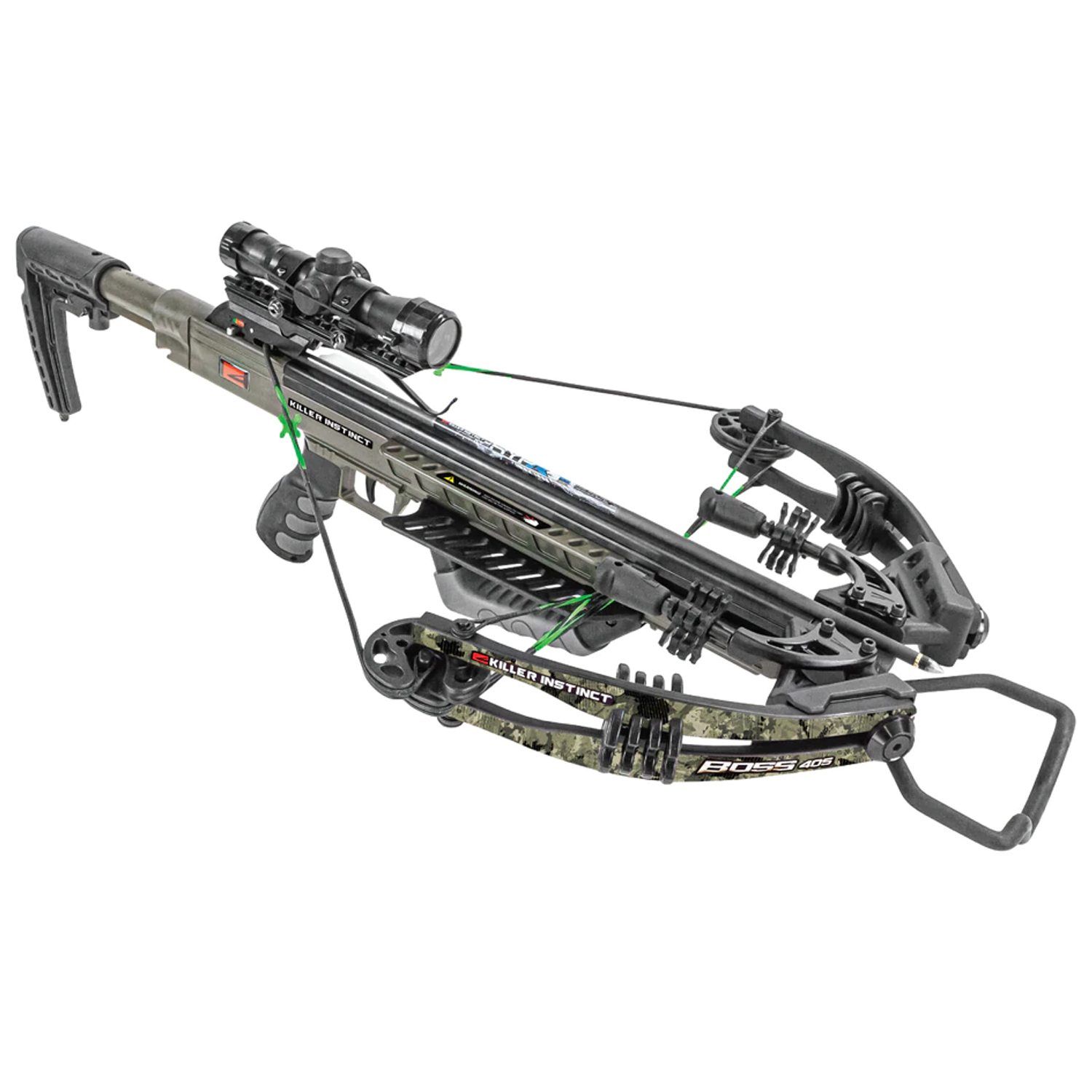 Killer Instinct Boss 405 Hunting Crossbow with Scope, Quiver and 3 Bolts, Camo