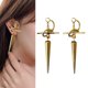 thumbnail image 1 of Pendientes de gótica, joyería, accesorio de disfraz , estilo Retro renacentista, pendientes de tuerca de aleación Medieval, pendientes de , Oro, 1 of 8