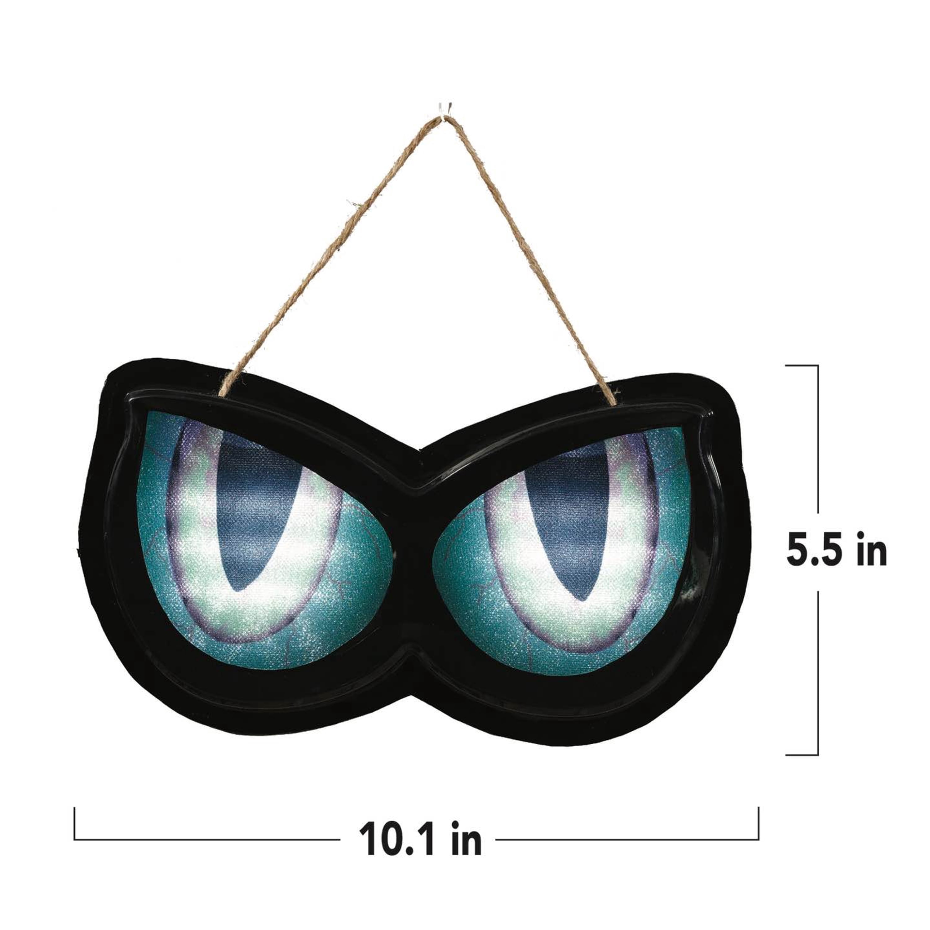 Indoor/Outdoor Battery-Operated LED Blinking Eyes Hanging Decor, Cool White, 2 Count, Halloween by Way To Celebrate