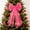 Hot Pink#71, variant on Blue Christmas Tree Topper Bow, 29x13 Inch Large Snow Lace Bow with Netted Long Flowing Ribbons for Holiday Fireplace Wall Door Decor