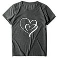 thumbnail image 4 of Rezuofi 2 Pcs Womens Valentine's Day T Shirt Cute Love Heart Graphic Tee Summer Casual Short Sleeve Crewneck for Her, 4 of 5