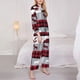 thumbnail image 3 of Balery Buffalo Plaid Forest Conjunto de Pijama con Estampado para Mujer, Conjunto de Dos Piezas con Manga Larga, Ropa de Dormir Suave con Bolsillos, Pijamas Cómodos-Small, 3 of 7