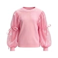 thumbnail image 6 of StSilkitty Girls Casual Tops Puff Long Sleeve Bowknot Crewneck Pullover Tees Fall Lightweight Fashion T-Shirts Size 2-10, 6 of 7