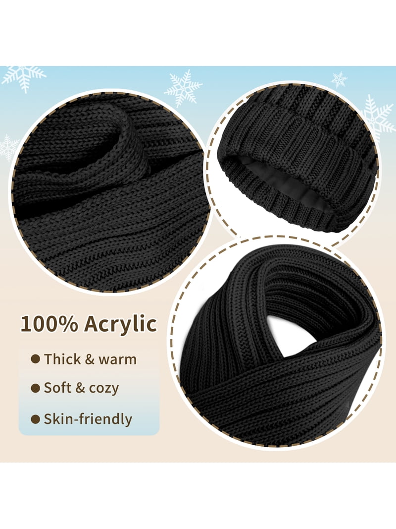 Women\'s Knit Beanie Scarf Gloves Set - Touchscreen, Fleece Lined, Acrylic Womens Winter Beanie Scarf Gloves Set Fleece Lined Touchscreen main image 2