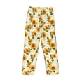 thumbnail image 3 of Fotbe Light Green Plaid Sunflower Men's Pajama Pants,Sleepwear Pants,Pj Bottoms Drawstring And Pockets-Medium, 3 of 7